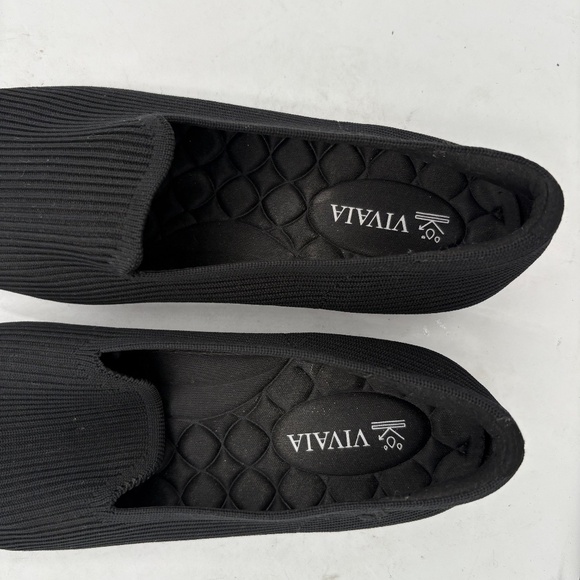 Vivaia Square Toe Water Repellent Loafers Samantha Walker Black Womens 8.5 - Picture 5 of 13